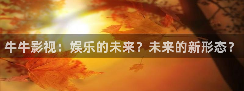 上海麥田：牛牛影視：娛樂的未來？未來的新形態？